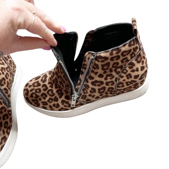 Soda Women's Leopard Platform Zip Down Ankle Boot Sneaker Casual Streetwear Shoe - Picture 12 of 16